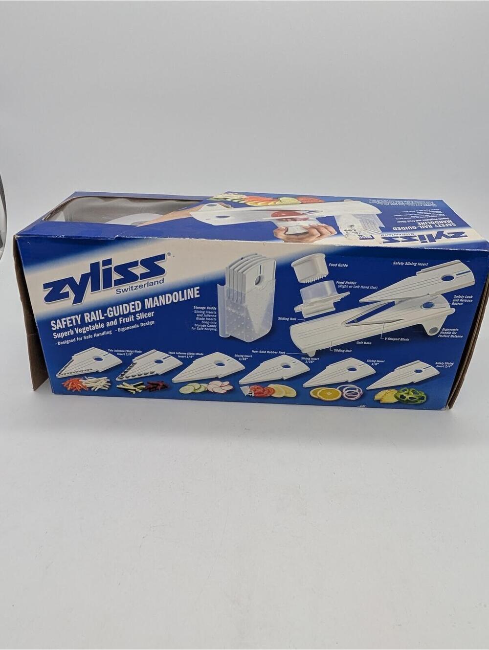 NEW Zyliss Safety Ball Guided Mandoline Slicer Vegetable Cutter Kitchen Tool NIB